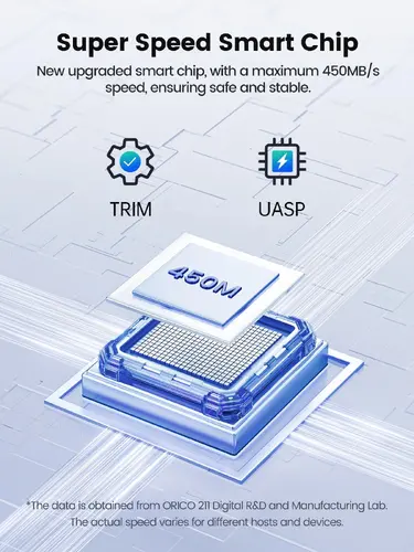 Orico външна кутия за диск Storage - Case - 2.5 inch USB-C/A Black - DDL25-C3-BK - image 6