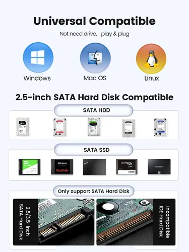 Orico външна кутия за диск Storage - Case - 2.5 inch USB-C/A Black - DDL25-C3-BK - image 8