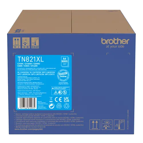 КАСЕТА ЗА BROTHER HL L9430CDN/L9470CDN/L9630CDN/L9670CDN - Cyan - HIGH CAPACITY - PN TN821XLC (TN-821XLC)