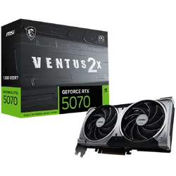MSI Video Card Nvidia GeForce RTX 5070 12G VENTUS 2X OC, 12GB GDDR7, 192bit, Effective Memory Clock: 28000MHz, Boost: 2542 MHz, 6144 CUDA Cores, PCIe 5.0, 3x DP 2.1b, HDMI 2.1b, RAY TRACING, Dual Fan, 1x16pin, 650W Recommended PSU, 3Y