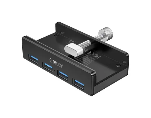 Hub USB Orico USB 3.0 HUB Clip Type cu 4 porturi, Negru - MH4PU-BK - 1