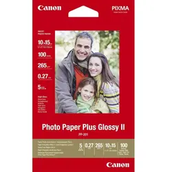 Хартия, Canon Plus Glossy II PP-201, 10x15 cm, 100 sheets