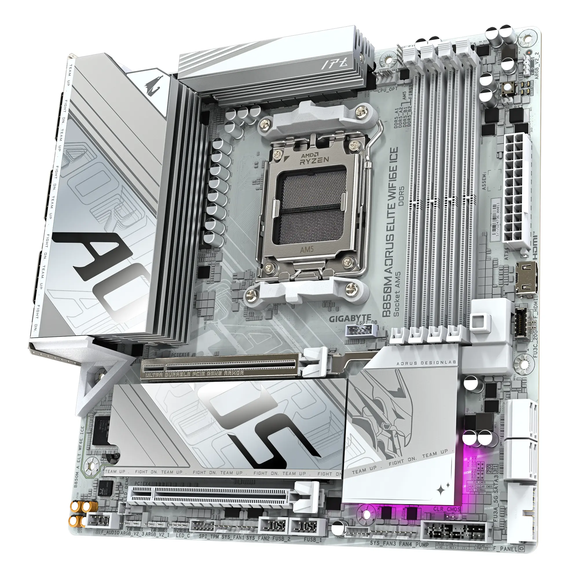 Дънна платка GIGABYTE B850M AORUS ELITE WIF6E ICE socket AM5 - image 2