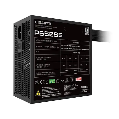 Sursă de alimentare Gigabyte P650SS 650W 80+ Silver - 6