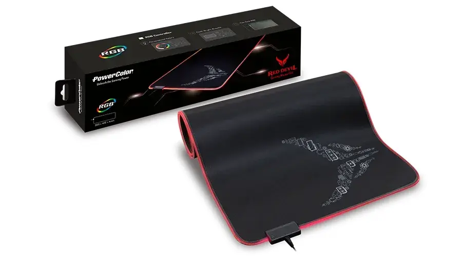Covoraș pentru mouse PowerColor Red Devil RGB - XL - image 2