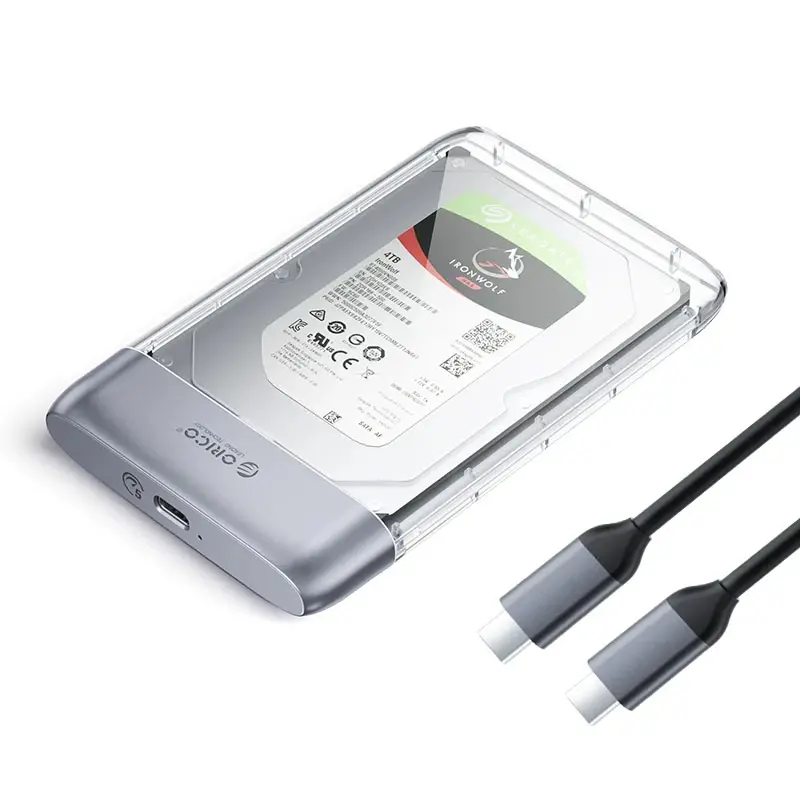 Orico εξωτερική θήκη δίσκου Storage - Θήκη - 2.5 ιντσών 5Gbps USB-C Διάφανη - TX25C3-GY-BP
