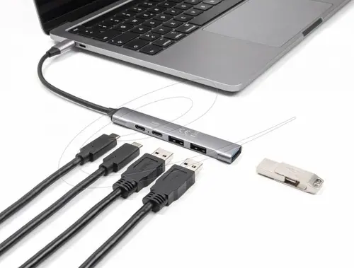 Delock Hub USB-C, 4 porturi, 1 x USB-A 10 Gbps, 2 x USB-A, 1 x USB-C, USB-C PD 95 W - 2