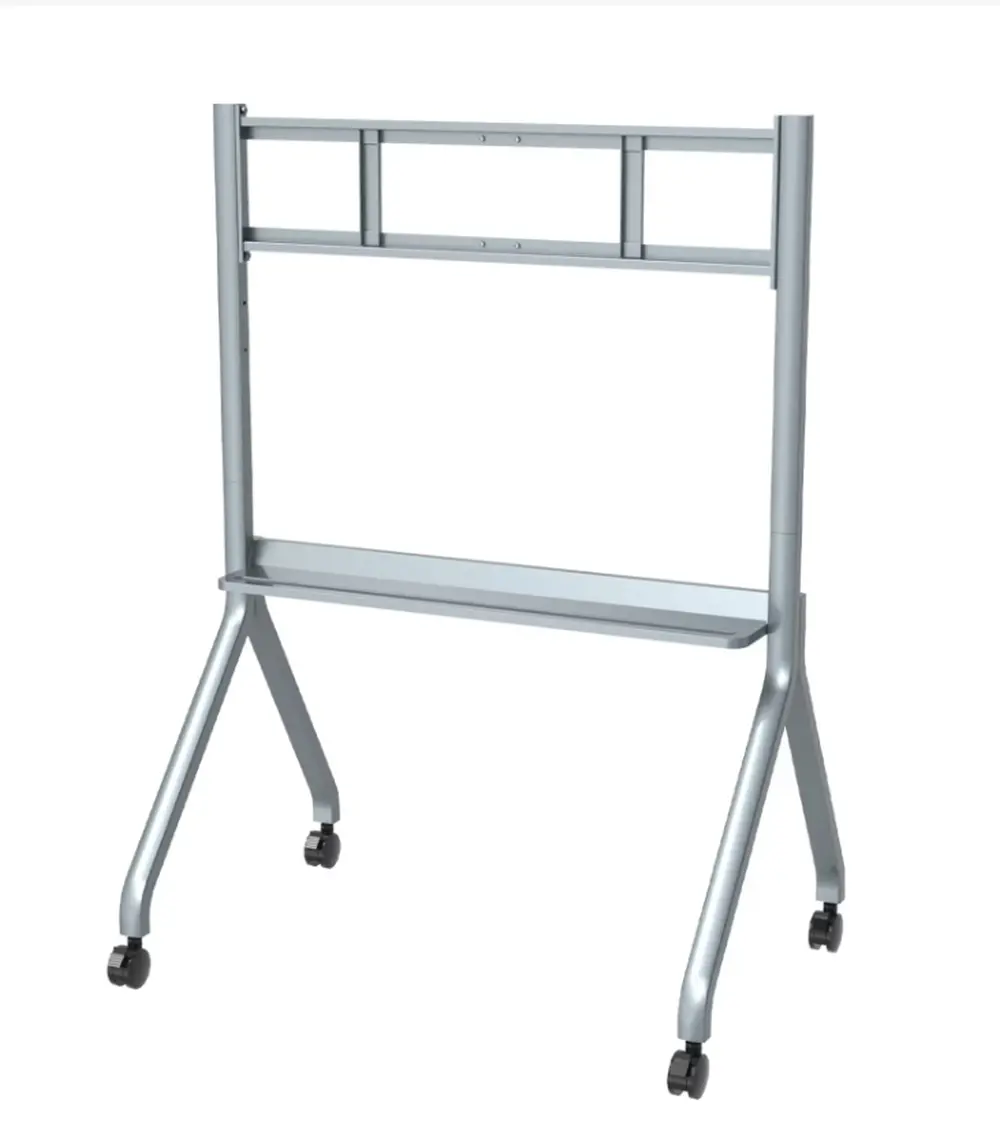 Стойка, Hisense Mobile cart 65"- 86"; Max Load 80kg,Height adjustable with 3 levels, Silver gray (bracket) + Black (Hanging plate & caster)