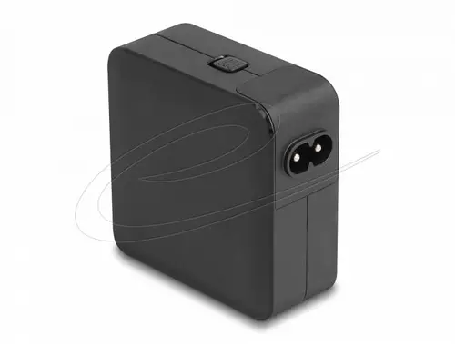 Delock Зарядно устройство GaN, 2 x USB-C, PD 65 W, адаптер за EU / US / UK - image 1