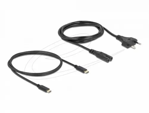 Delock Зарядно устройство GaN, 2 x USB-C, PD 65 W, адаптер за EU / US / UK - image 2