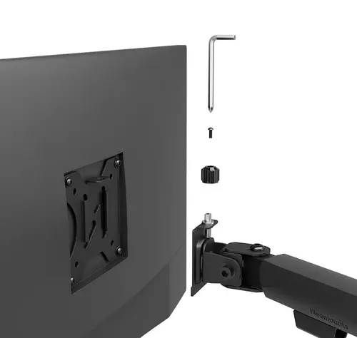 Стойка, Neomounts Nero Triple Flat Screen Desk Mount (phone holder+Quick-fix clamp/grommet) - image 10