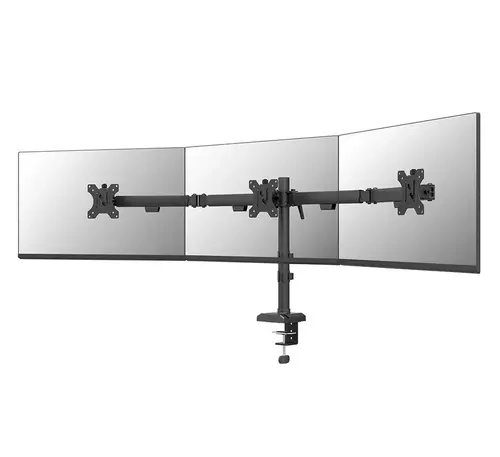 Стойка, Neomounts Nero Triple Flat Screen Desk Mount (phone holder+Quick-fix clamp/grommet)