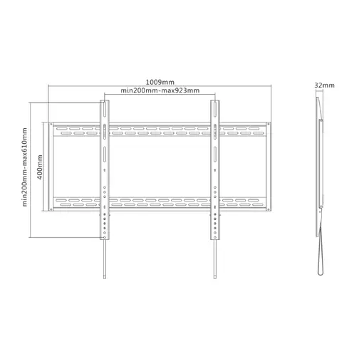 Стойка, Neomounts Flat Screen Wall Mount - ideal for Large Format Displays (fixed) - 125KG - image 7