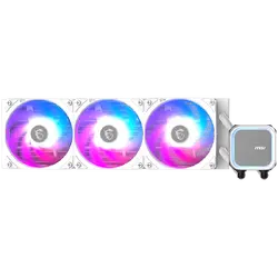 MSI MAG CORELIQUID A13 360 WHITE, 3x120mm Pre-installed ARGB Daisy Chain Fans, Replacable Top Cover, Copper Base Intel LGA 1700/1851, AMD AM5/AM4, 3Y Warranty