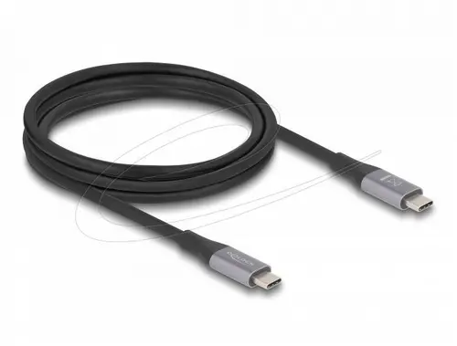 Delock Cablu E-Marker, USB-C, 240W, 2 m, gri - 1