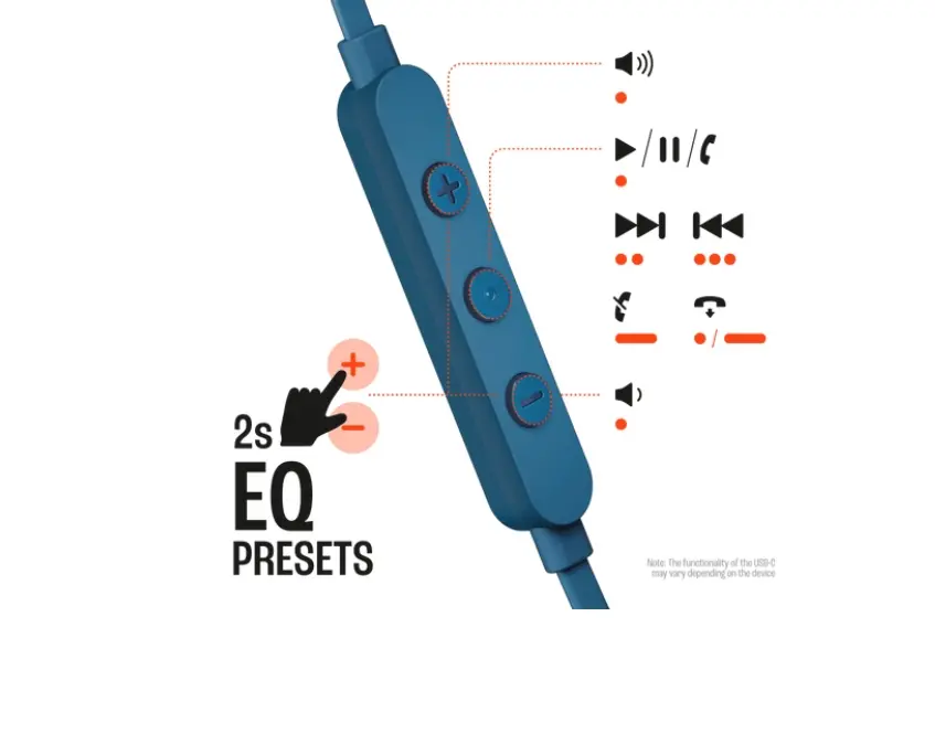 Слушалки, JBL T310C BLU USB-C In-ear headphones - image 2