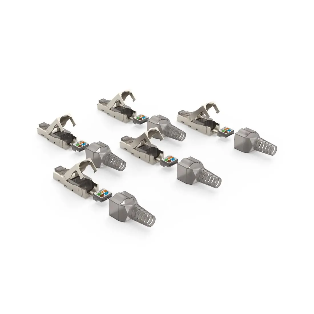 HAMA Комплект мрежови конектори, CAT 6a, 10 Gbit/s, екраниран, инсталиране без инструменти, 5 бр - image 1