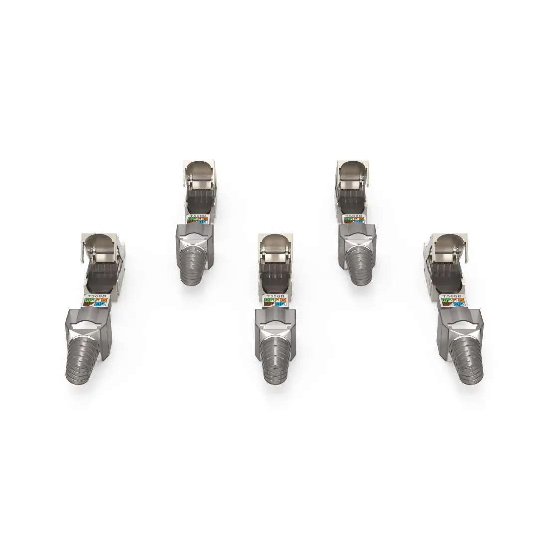 HAMA Комплект мрежови конектори, CAT 6a, 10 Gbit/s, екраниран, инсталиране без инструменти, 5 бр - image 2