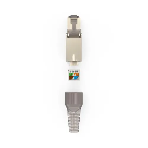 HAMA Set de conectori de rețea, CAT 6a, 10 Gbit/s, ecranați, instalare fără scule, 5 buc - 6