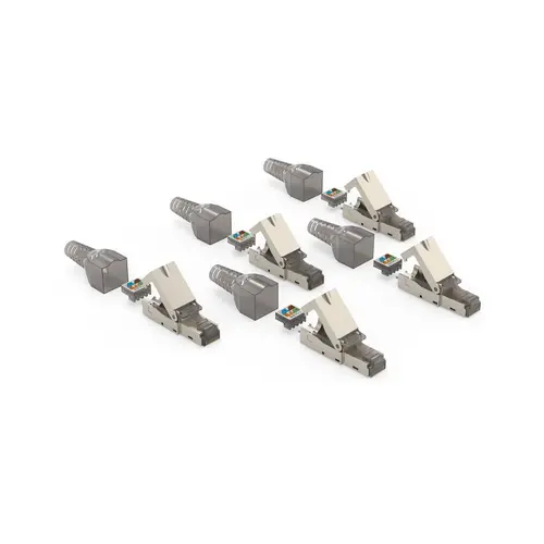 HAMA Σετ συνδέσμων δικτύου, CAT 6a, 10 Gbit/s, θωρακισμένοι, εγκατάσταση χωρίς εργαλεία, 5 τεμ - 1