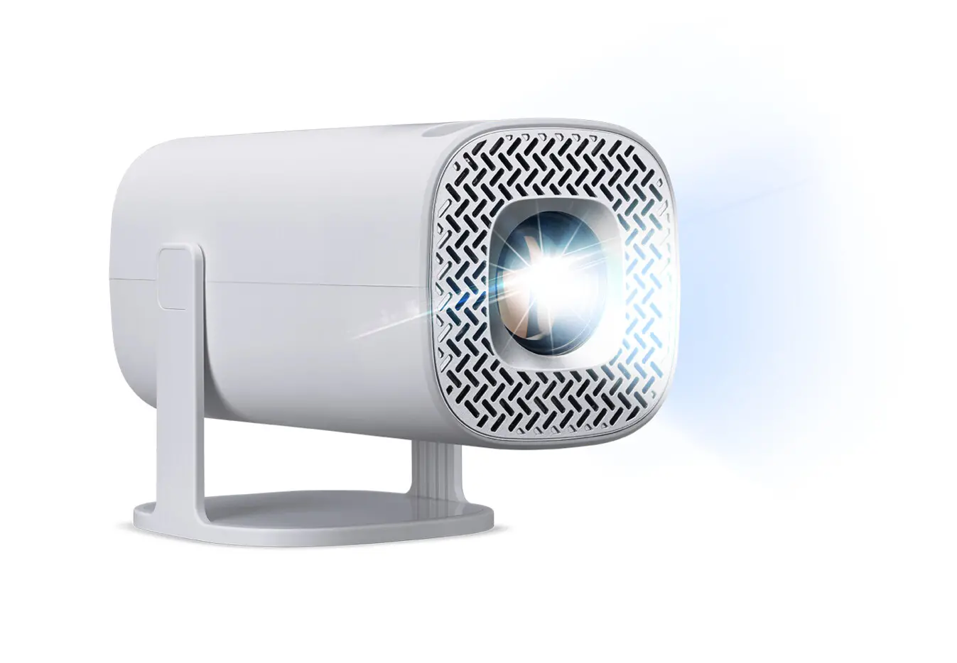 Мултимедиен проектор, AOPEN QH15s (powered by Acer), portable, LCD, HD (1280x720), 6500 LED Lumens, (180 ANSI), 1 000:1, 1x, HDMI 1.4, DC Out (5V/0.5A), USB (Type A), Micro SD, Smart PJ, BT Wireless Audio (V 5.4, BT Out), PC Audio, Speaker 3W, Wifi, 0.62Kg, 2Y, White - image 1