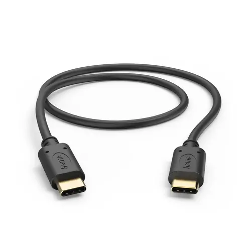 HAMA Cablu de încărcare, USB-C - USB-C, 0,5 m, negru - 1