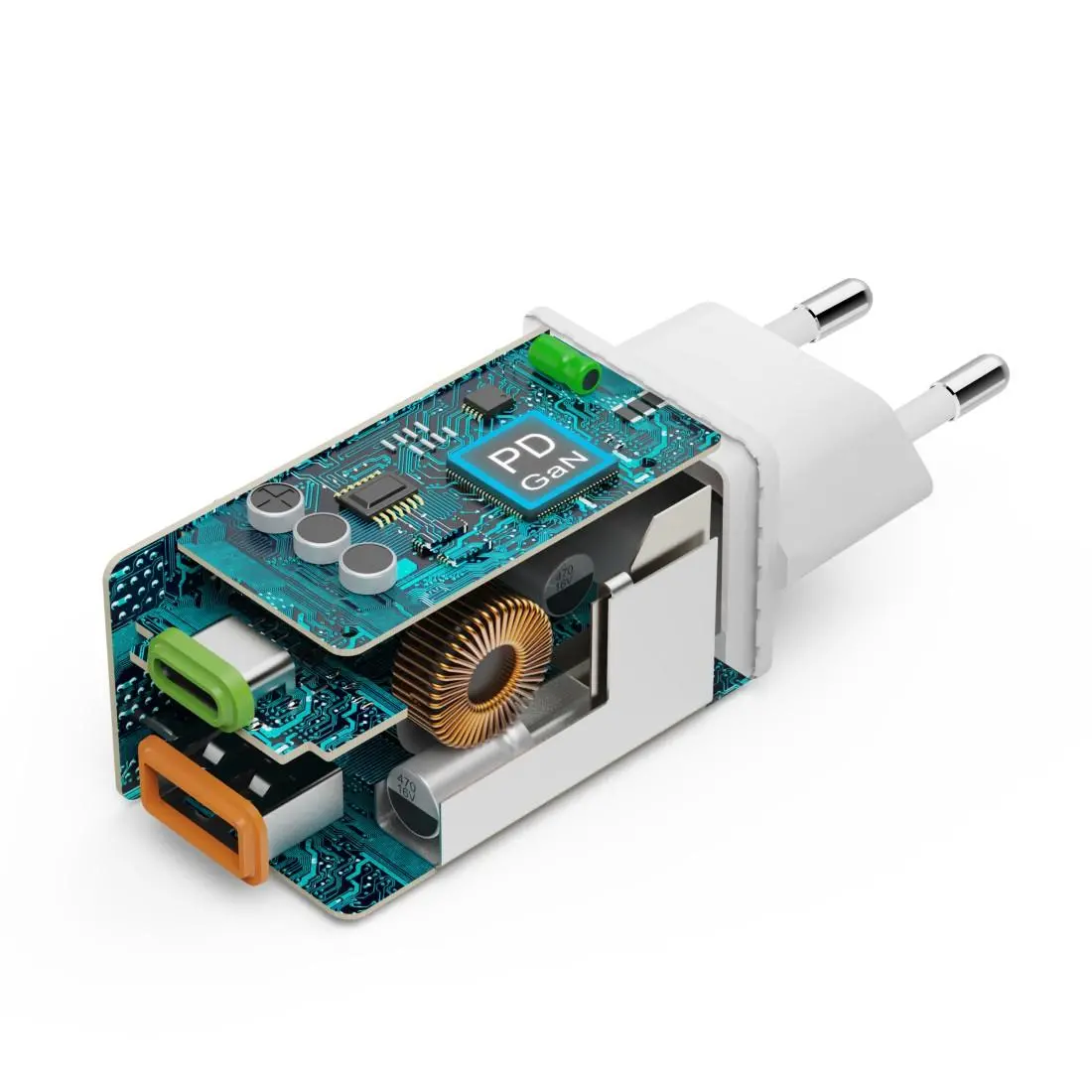 HAMA Бързо мини зарядно, 45 W, 1x USB-C - 1x USB-A, PD, бяло - image 16