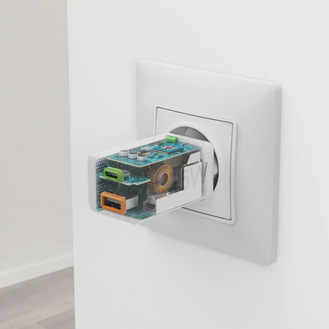 HAMA Бързо мини зарядно, 45 W, 1x USB-C - 1x USB-A, PD, бяло - image 9