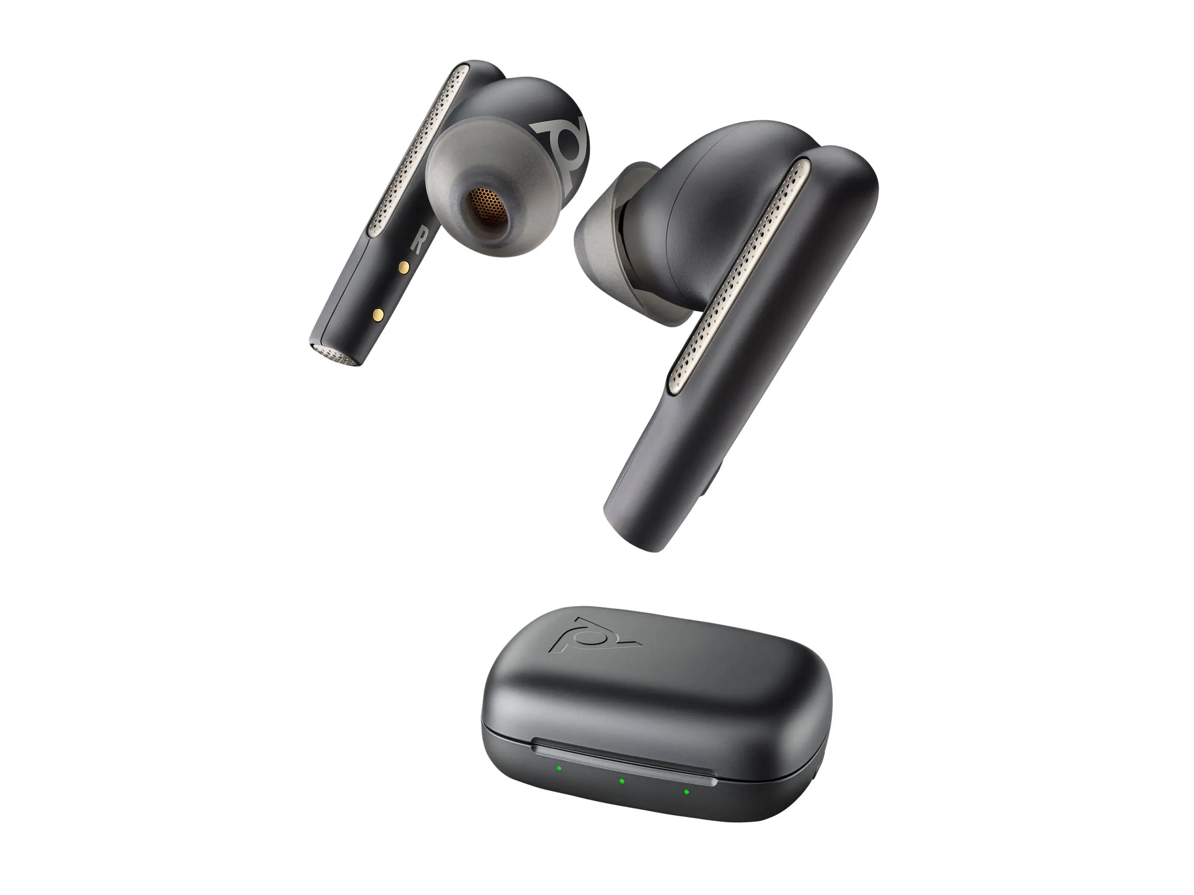 HP Poly Voyager Free 60 UC M Carbon Black Earbuds +BT700 USB-C Adapter +Basic Charge Case - image 1