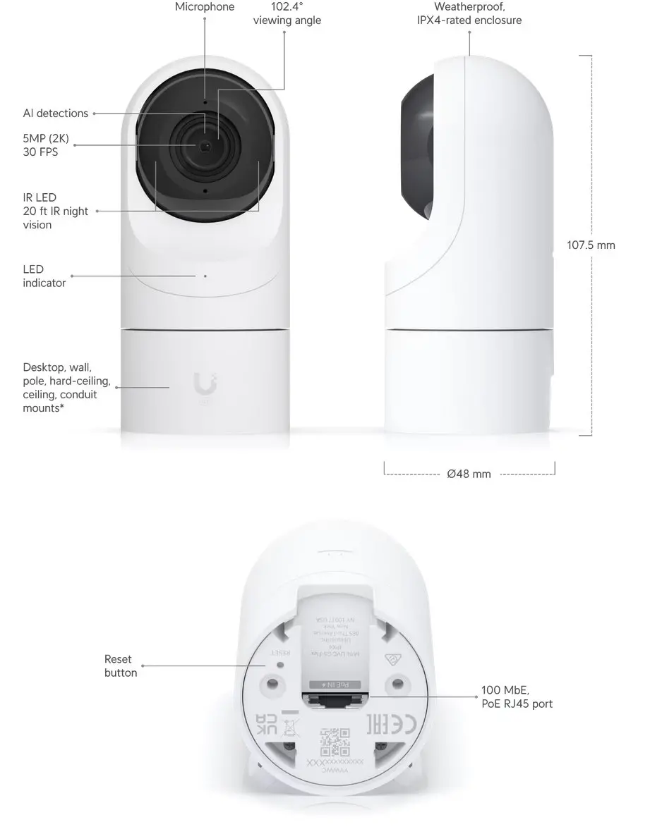 UBIQUITI UniFi G5 Flex, 2K Camera - image 1