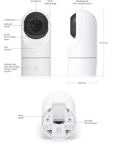 UBIQUITI UniFi G5 Flex, 2K Camera - image 1
