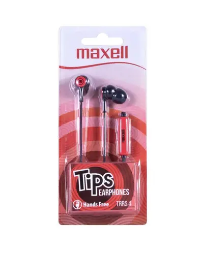 Ακουστικά earbuds με μικρόφωνο MAXELL IN-TIPS RED - 1
