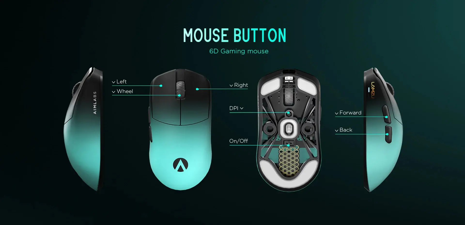 Lamzu професионална геймърска мишка MAYA X 8K - Wireless Gaming Mouse - Aimlabs Edition - image 19