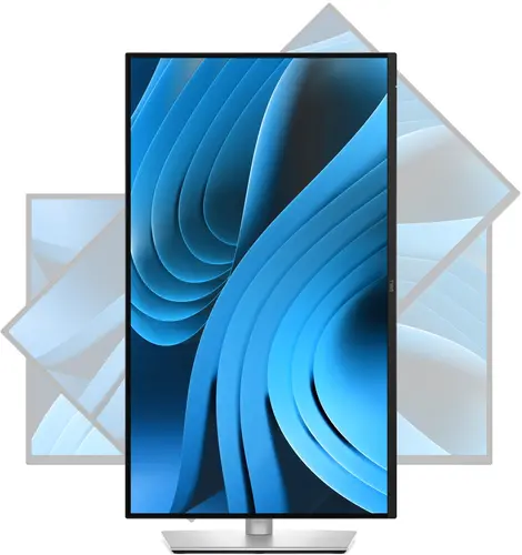 Монитор, Dell P2725D, 27" WQHD LED, IPS Anti-Glare, 5ms, 100 Hz, 1500:1, 350 cd/m2, 2560x1440, 99% sRGB, USB-C, 3x USB 5Gbps Type-A, HDMI, Display Port, Height Adjustable, Pivot, Swivel, Tilt, Black - image 6