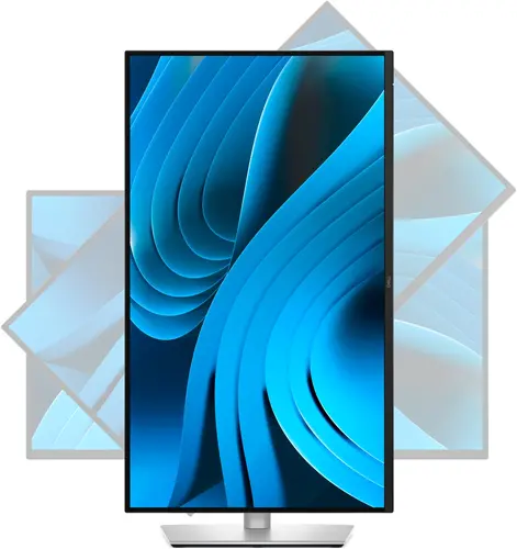Монитор, Dell P2725DE, 27" WQHD LED, IPS Anti-Glare, 5ms, 100 Hz, 1500:1, 350 cd/m2, 2560x1440, 99% sRGB, USB-C Hub, 3x USB 5Gbps Type-A, HDMI, Display Port, Power Delivery 90w, RJ45, Height Adjustable, Pivot, Swivel, Tilt, Black - image 7