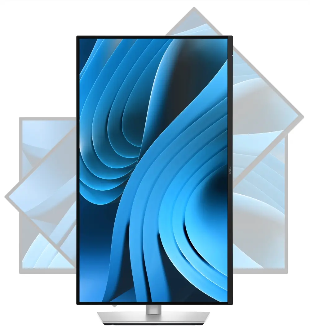 Монитор, Dell P2725QE, 27" 4K UHD LED, IPS Anti-Glare, 5ms, 100 Hz, 1500:1, 350 cd/m2, (3840x2160), 99% sRGB, USB-C Hub, 3x USB 5Gbps Type-A, HDMI, Display Port, Power Delivery 90w, RJ45, Height Adjustable, Pivot, Swivel, Tilt, Black - image 7