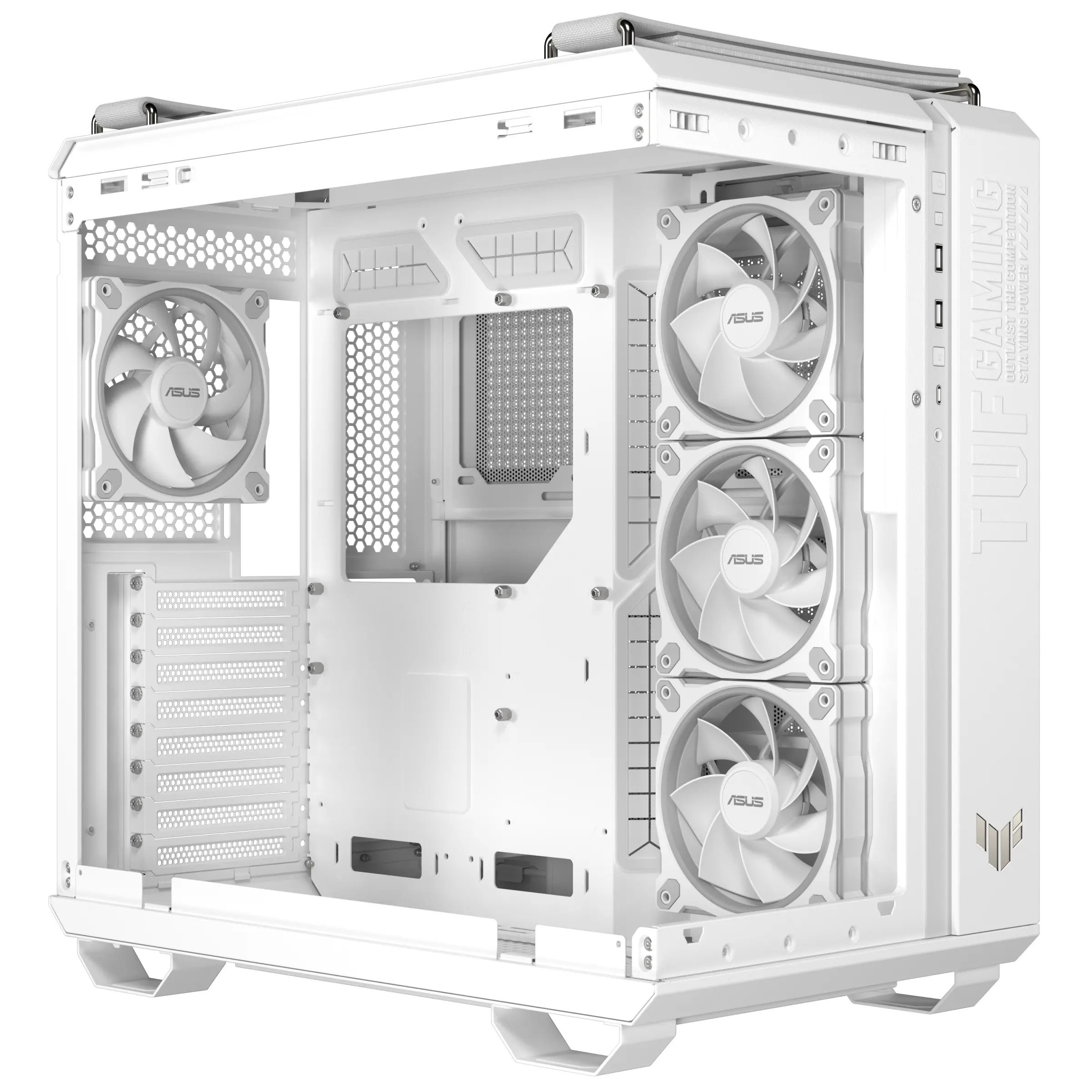Кутия за компютър, Asus TUF Gaming GT502 Horizon TG White - image 3