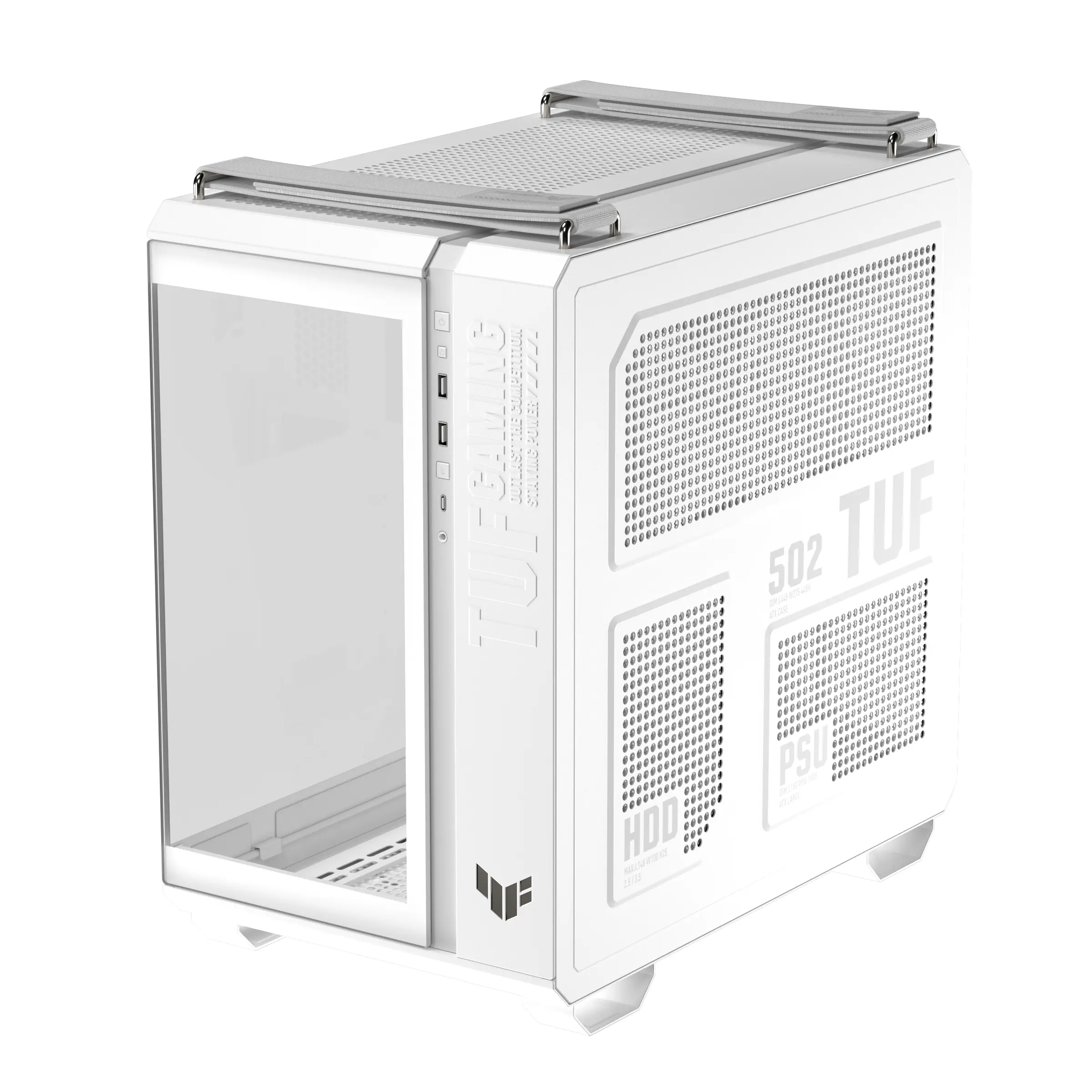 Кутия за компютър, Asus TUF Gaming GT502 Horizon TG White - image 9