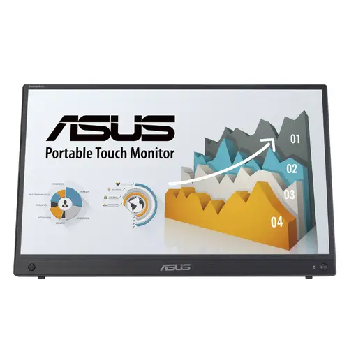 Монитор, Asus ZenScreen Touch MB16AMTR portable monitor, 16 '' FHD (1920 x 1080), IPS, 10-point touch, 250 cd/m2,Built-in Battery, Hybrid Signal Solution, Mini-HDMI, ergo kickstand, tripod socket, ASUS Flicker Free and Low Blue Light technologies, 2 x1w, Black - image 2