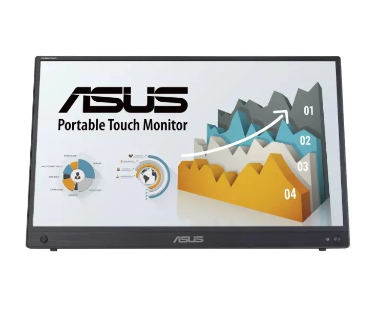 Монитор, Asus ZenScreen Touch MB16AMTR portable monitor, 16 '' FHD (1920 x 1080), IPS, 10-point touch, 250 cd/m2,Built-in Battery, Hybrid Signal Solution, Mini-HDMI, ergo kickstand, tripod socket, ASUS Flicker Free and Low Blue Light technologies, 2 x1w, Black - image 5