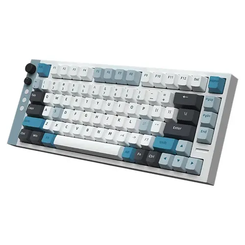 Lamzu професионална геймърска механична клавиатура Professional Gaming Mechanical Keyboard JET 75 - 8K, Magnetic Gateron Jade Switches - White/Blue - image 1