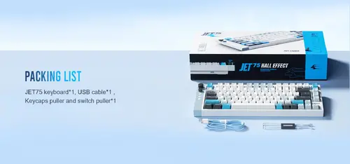 Lamzu професионална геймърска механична клавиатура Professional Gaming Mechanical Keyboard JET 75 - 8K, Magnetic Gateron Jade Switches - Black/Yellow - image 14