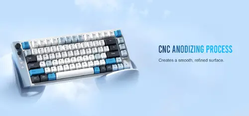 Lamzu професионална геймърска механична клавиатура Professional Gaming Mechanical Keyboard JET 75 - 8K, Magnetic Gateron Jade Switches - Black/Yellow - image 7