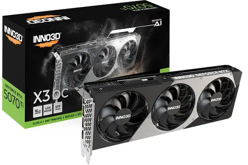 Видео карта, Inno3D GeForce RTX 5070 Ti 16GB GDDR7 X3 OC