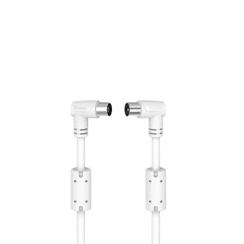 HAMA Cablu coaxial de antenă, 90°, 1,5 m, 90 dB - 1
