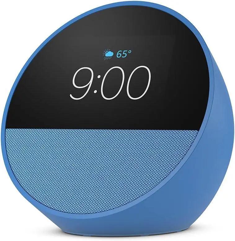 Έξυπνο ρολόι Amazon Echo Spot 2024, φωνητικός βοηθός, Blue
