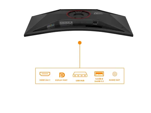 Монитор, AOC CU34G4Z, 34" Curved 1500R, VA, WLED, 3440x1440@240Hz, 1ms GtG, 0.3ms MPRT, 450cd m/2, 2500:1, 80M:1 DCR, Adaptive Sync, FlickerFree, Low Blue Light, Tilt, Height Adjust, Pivot, Swivel, 2xHDMI, DP, USB hub - image 11