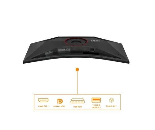 Монитор, AOC CU34G4Z, 34" Curved 1500R, VA, WLED, 3440x1440@240Hz, 1ms GtG, 0.3ms MPRT, 450cd m/2, 2500:1, 80M:1 DCR, Adaptive Sync, FlickerFree, Low Blue Light, Tilt, Height Adjust, Pivot, Swivel, 2xHDMI, DP, USB hub - image 13