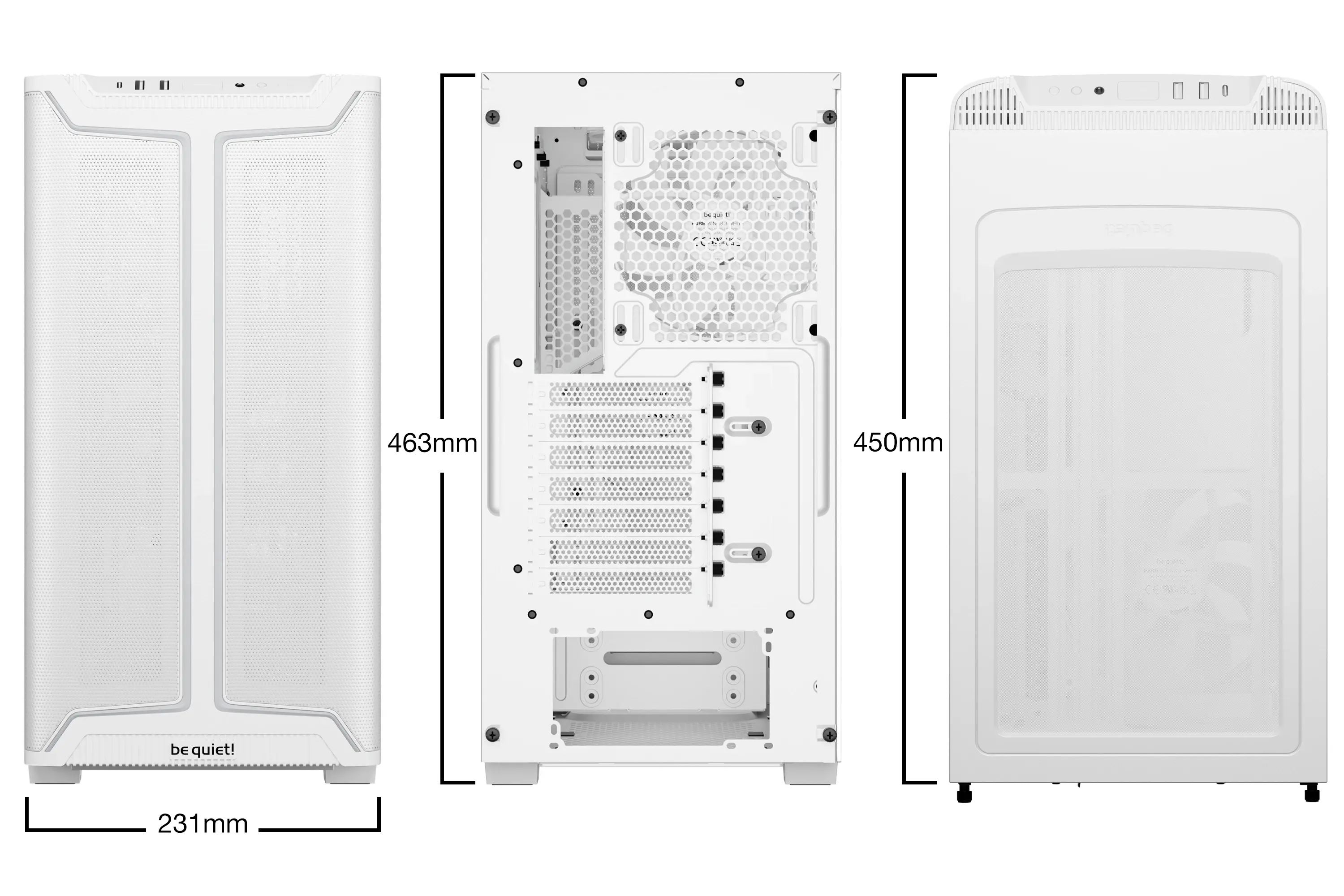 be quiet! кутия Case ATX - Pure Base 501 DX White - image 1