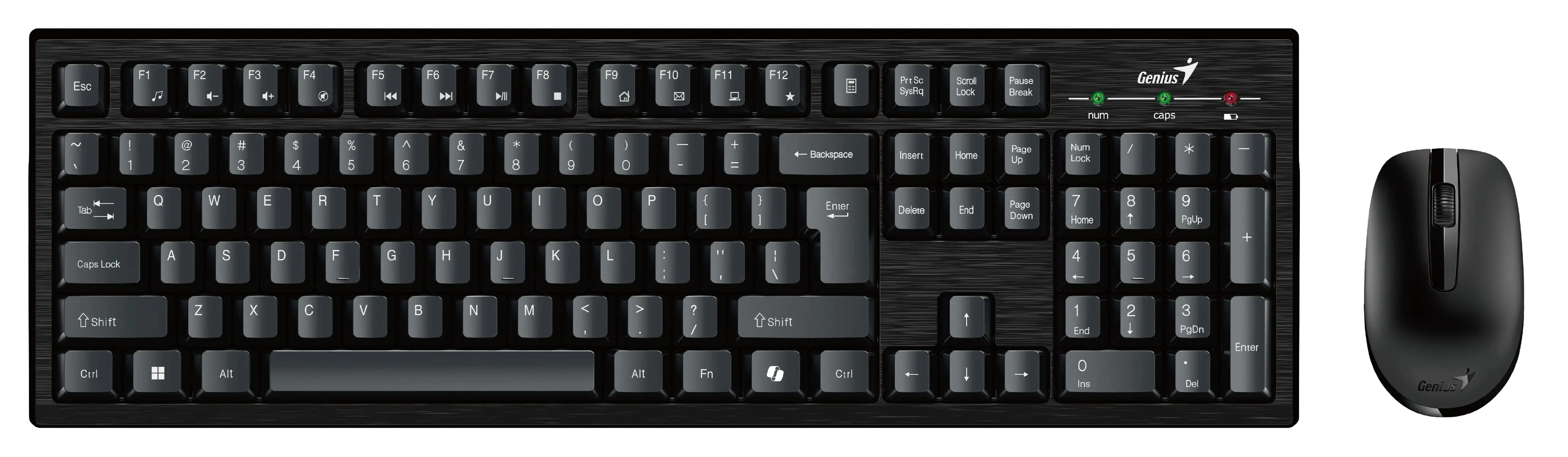 Genius клавиатура и мишка Wireless Keyboard and Mouse - KM-8101 Black - AI, BG, 2.4GHZ - image 1